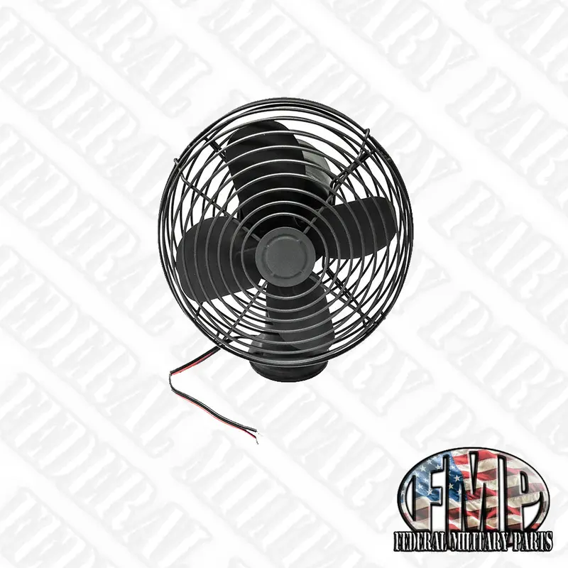 Cab / Windshield Defrost / Cooling Fan Black - For Use With Military Truck Humvee M998 - 24V 2