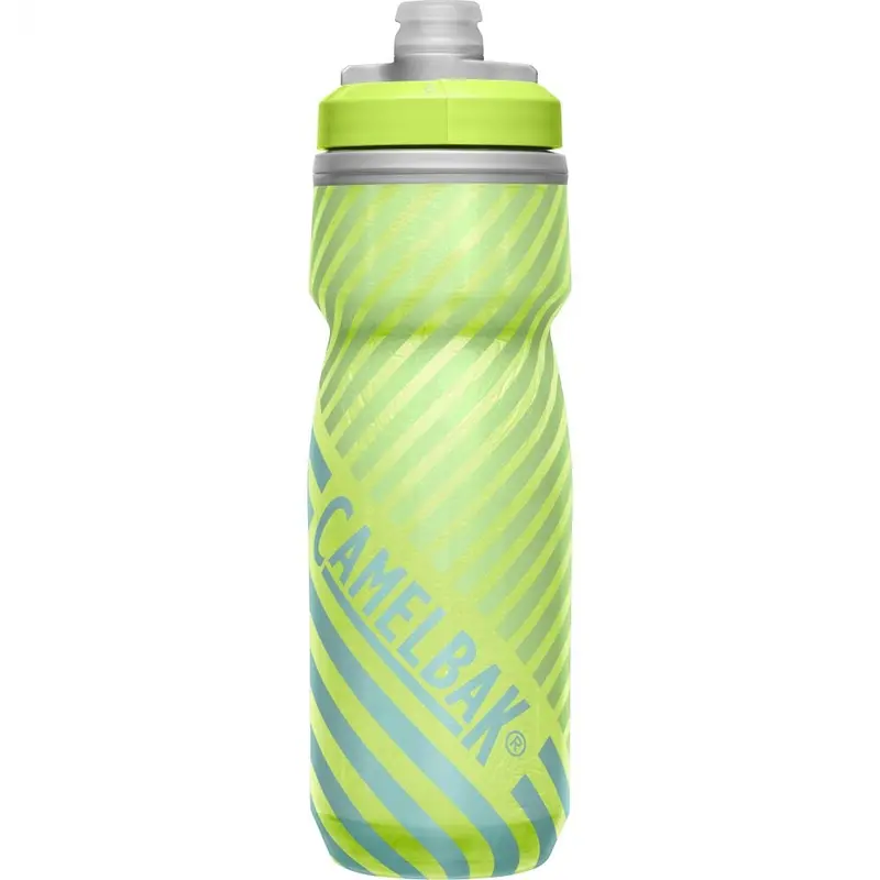 Camelbak Podium Chill Outdoor Water Bottle - 21Oz - Lime-Blue Stripe 1