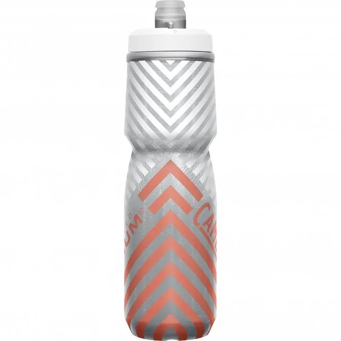 Camelbak Podium Chill Outdoor Water Bottle - 24Oz - Coral Stripe 2