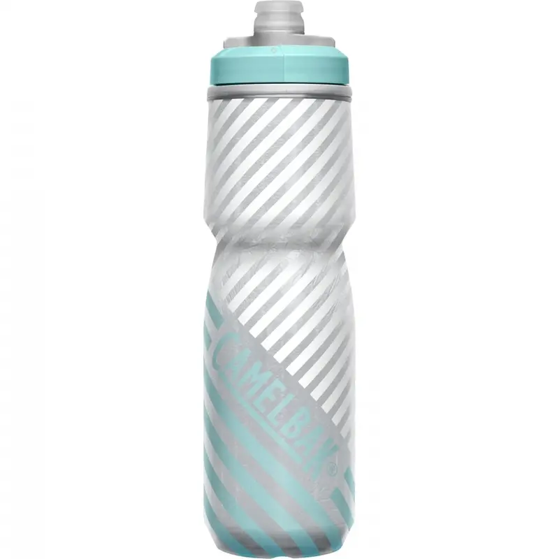 Camelbak Podium Chill Outdoor Water Bottle - 24Oz - Gray-Teal Stripe 1