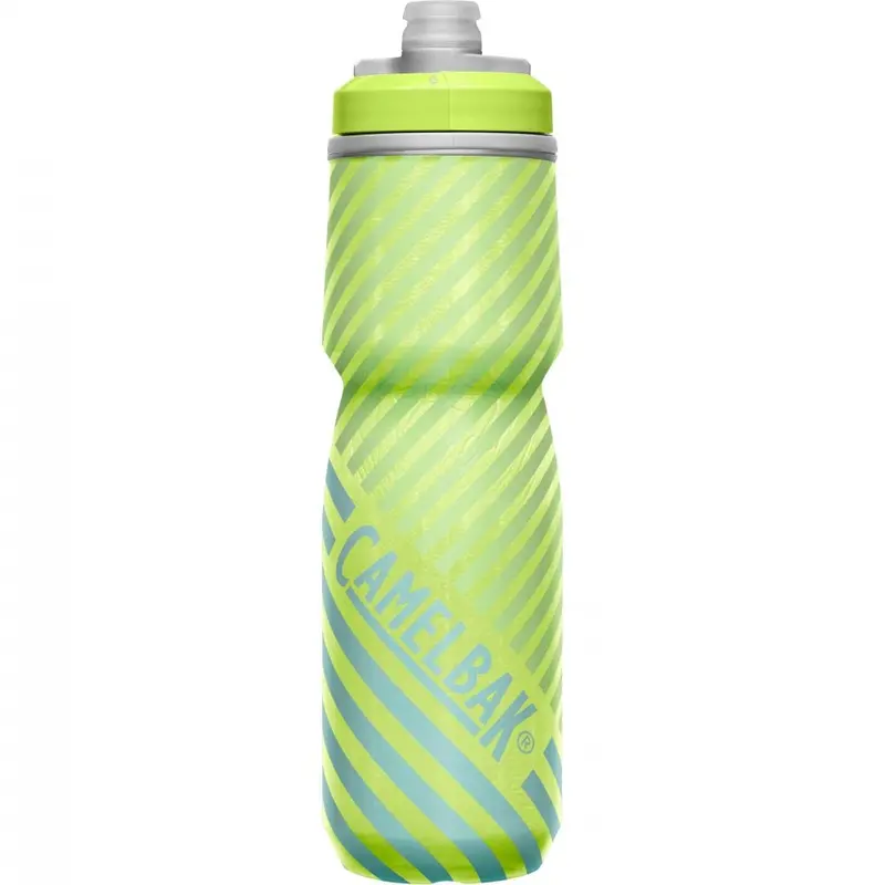 Camelbak Podium Chill Outdoor Water Bottle - 24Oz - Lime-Blue Stripe 1