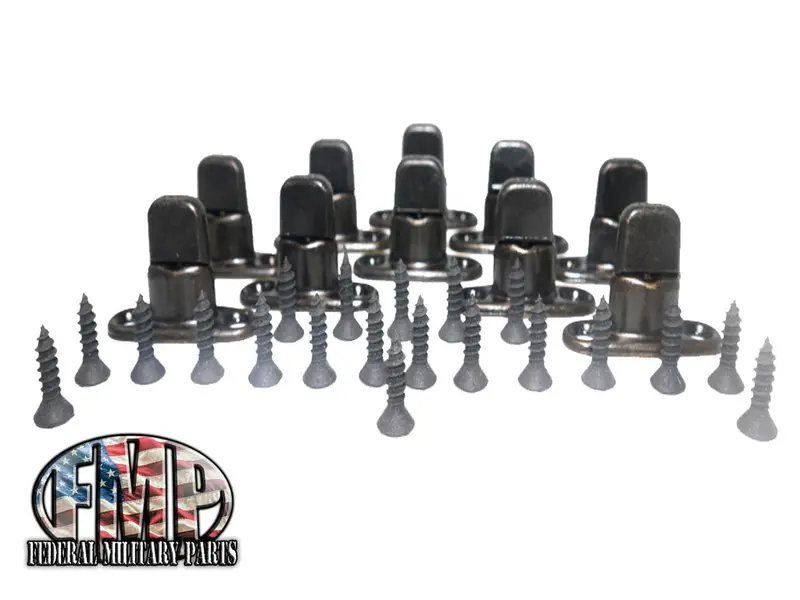 Canvas Twist Connectors - Double Height For 2 Canvas Layers - 20 Pk - Black With Screws 1
