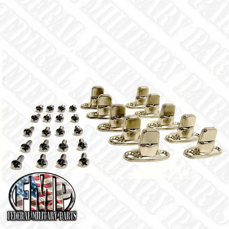 Canvas Twist Connectors - Double Height For 2 Canvas Layers - 20 Pk - Stainless + Screws 1