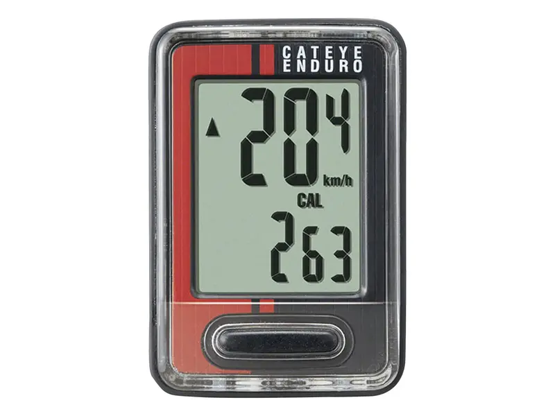 Cateye Enduro Wired Cycling Computer - Black-Red 1