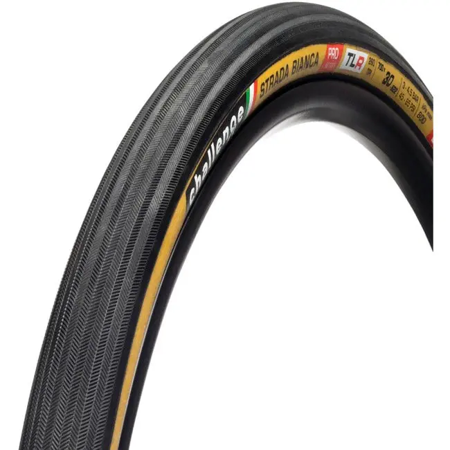 Challenge Strada Bianca Pro Tlr 700C Gravel Tire - Black-Tan 1
