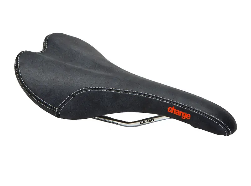 Charge Bikes Spoon Crmo Mtb Saddle - Black-Red Logo 1