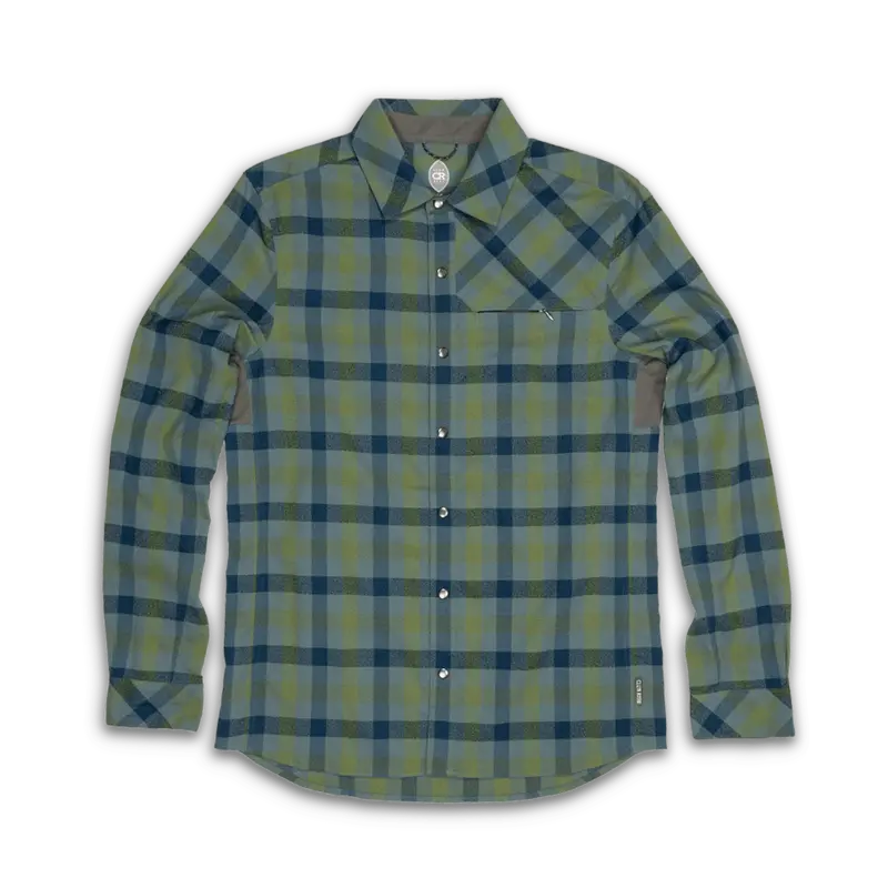 Club Ride Shaka Midweight Flannel Shirt - Teal Olive 1