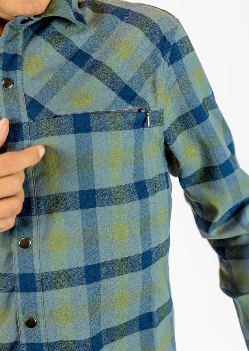 Club Ride Shaka Midweight Flannel Shirt - Teal Olive 2