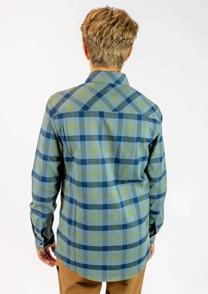 Club Ride Shaka Midweight Flannel Shirt - Teal Olive 3