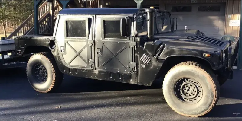 Complete Deluxe Hard Cab Kit -4-Man Cab- 4 X-Doors, 1/8" Thick Deluxe Hard Top Roof, Deluxe Rear Curtain For Military Humvee 1
