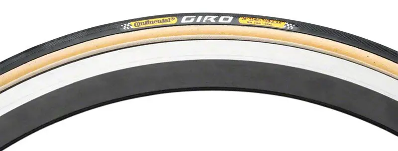 Continental Giro 700C Tubular Road Tire - Black-Tan 1