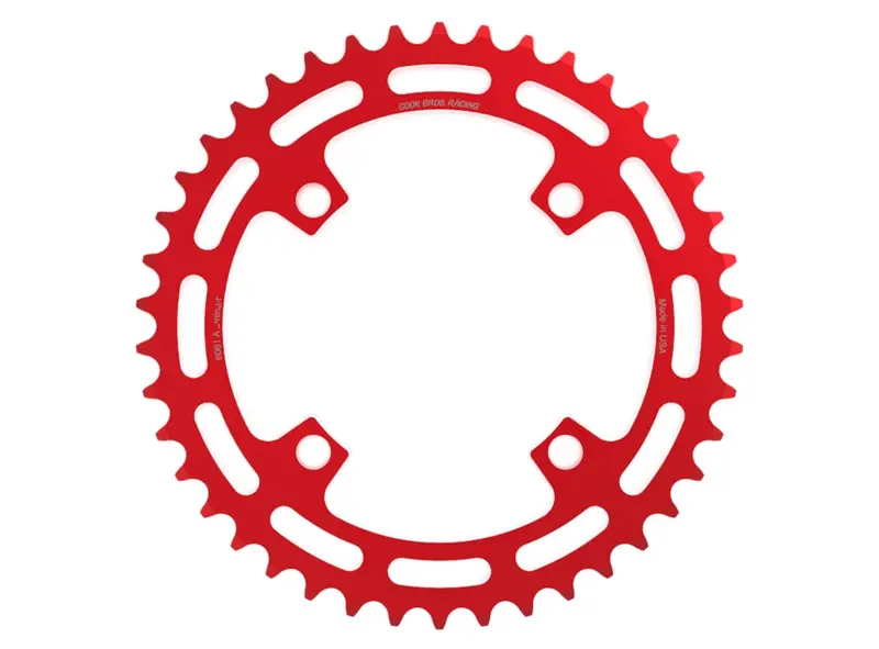 Cook Bros Racing 6061 Alloy Chainring - 3/32" - Red 1