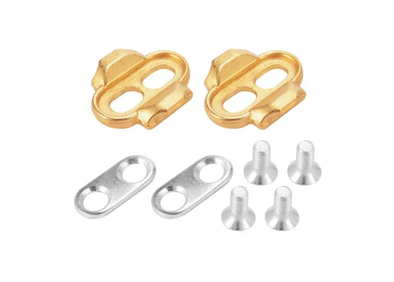 Crank Brothers Easy Release Cleats Kit - 0 Deg Float - Brass 1
