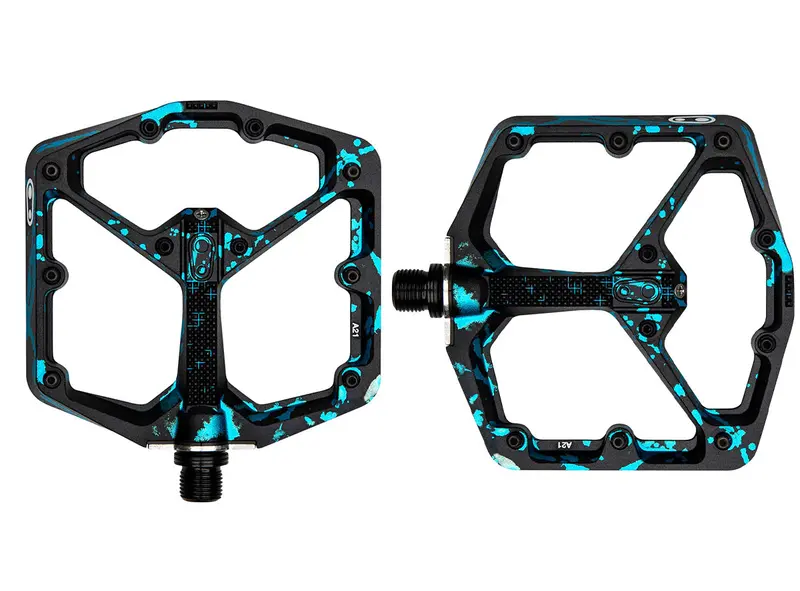 Crank Brothers Limited Edition Stamp 7 Pedals - Blue-Splatter Paint 2