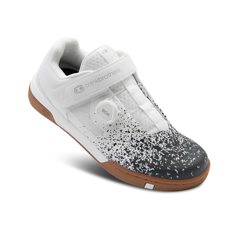 Crank Brothers Stamp Boa Flat Pedal Mtb Shoe - White-Gum-Splatter 1