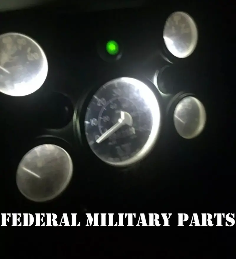 Dash Bulb Clear Lens Cover + Rubber Seals + 2 Colored Dash Bulbs - Fits M998 Humvee 12339203-1 18