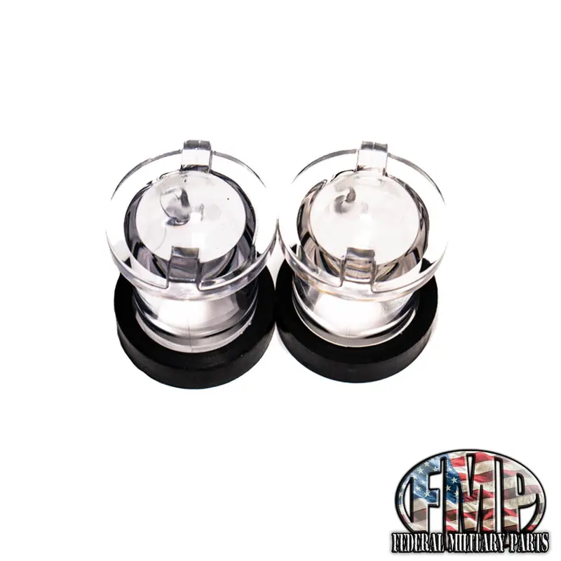 Dash Bulb Clear Lens Cover + Rubber Seals + 2 Colored Dash Bulbs - Fits M998 Humvee 12339203-1 3