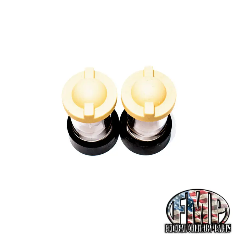 Dash Bulb Clear Lens Cover + Rubber Seals + 2 Colored Dash Bulbs - Fits M998 Humvee 12339203-1 4