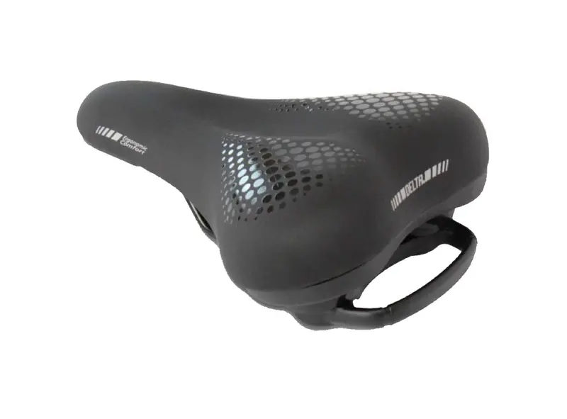 Delta Memory Foam Saddle - Black-Silver 1