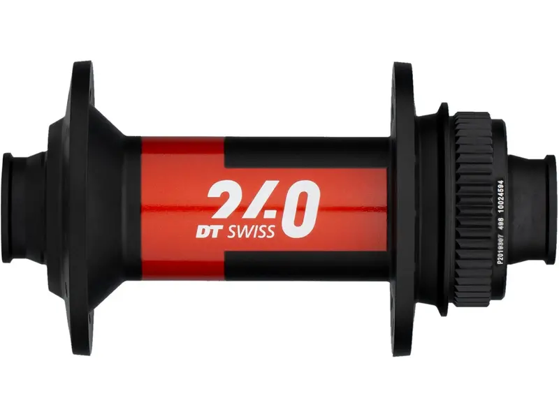 Dt Swiss 240 Mtb Disc Hub - Front - Centerlock - Black-Red - Oem 1