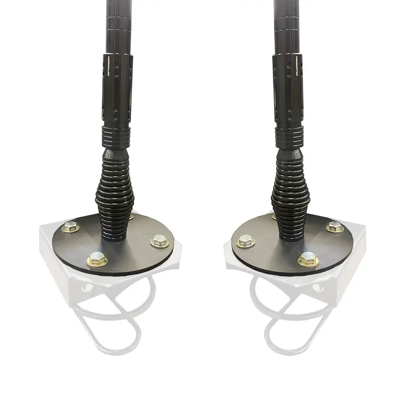 Dual Antenna Kit + Round Base Plates (No Bracket) Not Oem Fits Military Vehicles Including Humvee 1