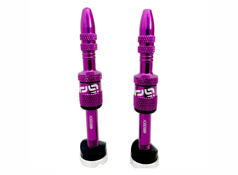 E Thirteen Schrader Quickfill Tubeless Valves Gen2 - 16-24Mm Depth - Eggplant 1