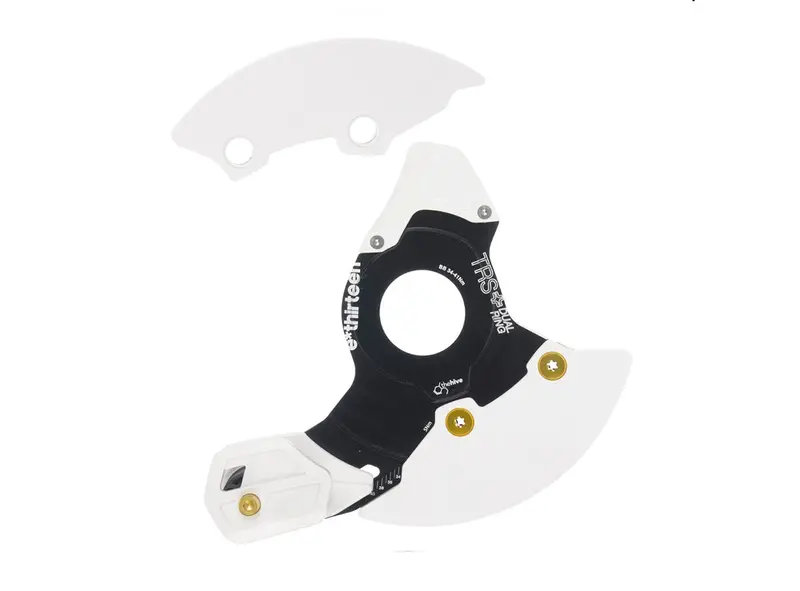 E Thirteen Trs+ Dual Ring Chain Guide - White 1