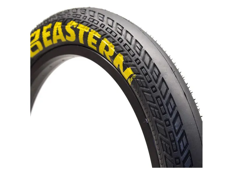 Eastern Squealer 20" Bmx Tire - Black-Yellow Logo 1
