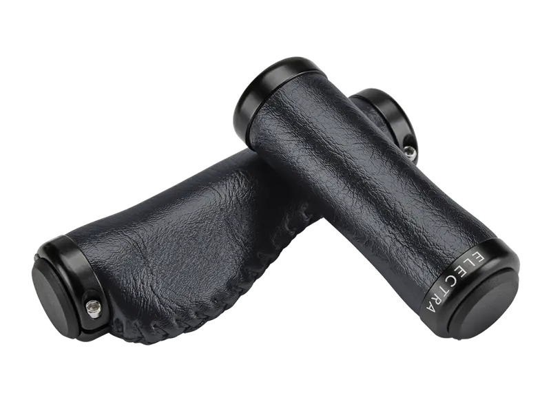 Electra Classic Faux Leather Ergo Grip Set - Black 1