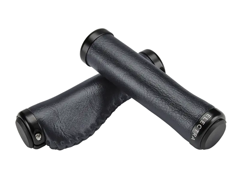 Electra Classic Faux Leather Ergo Grip Set - Black 2