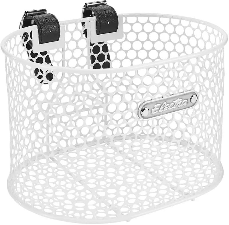 Electra Honeycomb Small Strap Front Basket - White 1