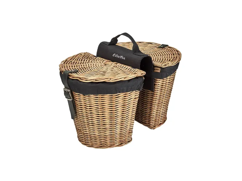 Electra Rattan Panniers With Liner - Natural 1