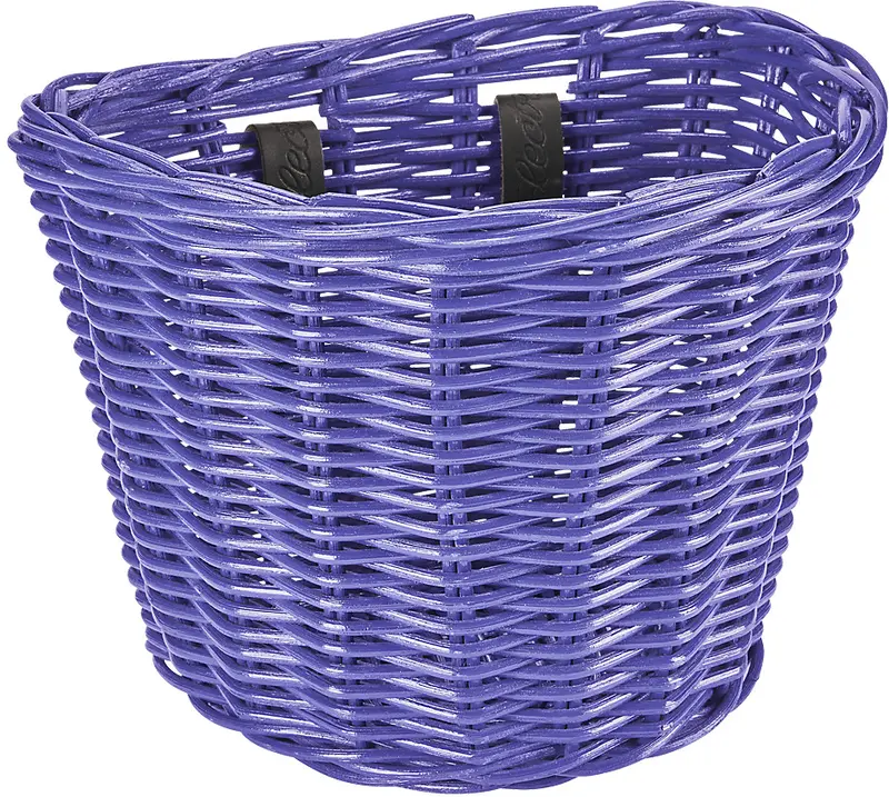 Electra Rattan Small Front Basket - Iris Purple 1
