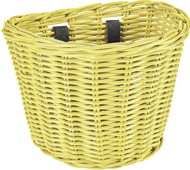 Electra Rattan Small Front Basket - Pineapple Yellow 1