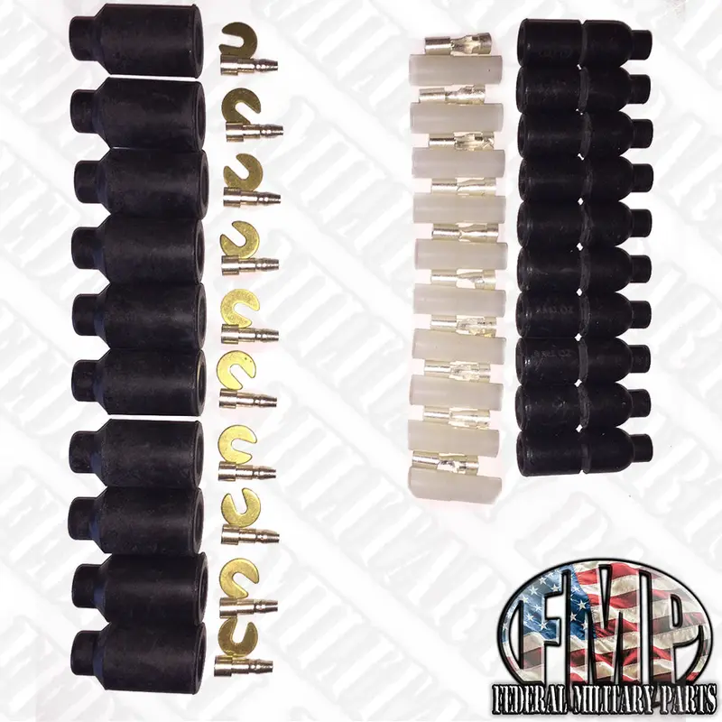 Electrical Rubber Shell Connectors - Male / Female - 10Pk Or 100Pk - Connectors - Humvee M998 M925 M1038 Hmmwv Deuce 6X6 Ms27142-3 Ms27144-2 2