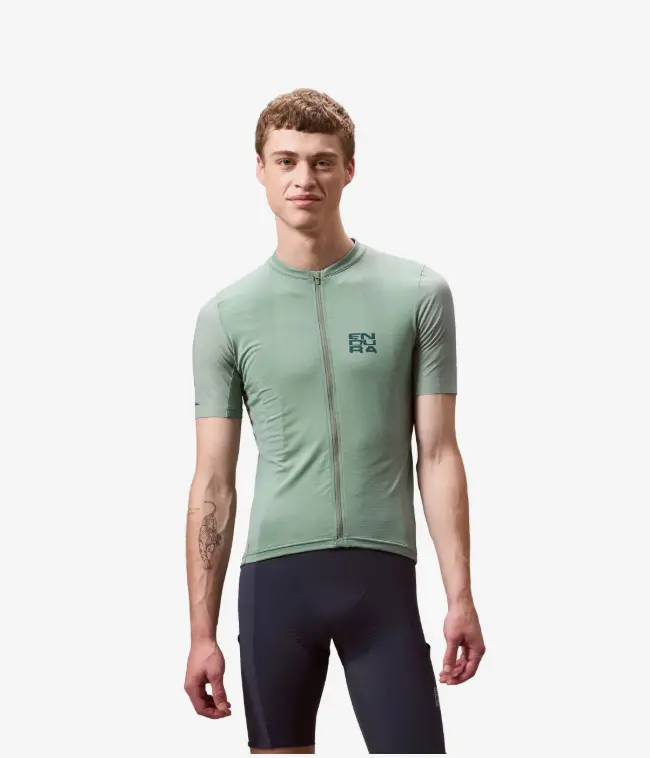 Endura Alltrack Ride Short Sleeve Road Jersey - Sage Green 1