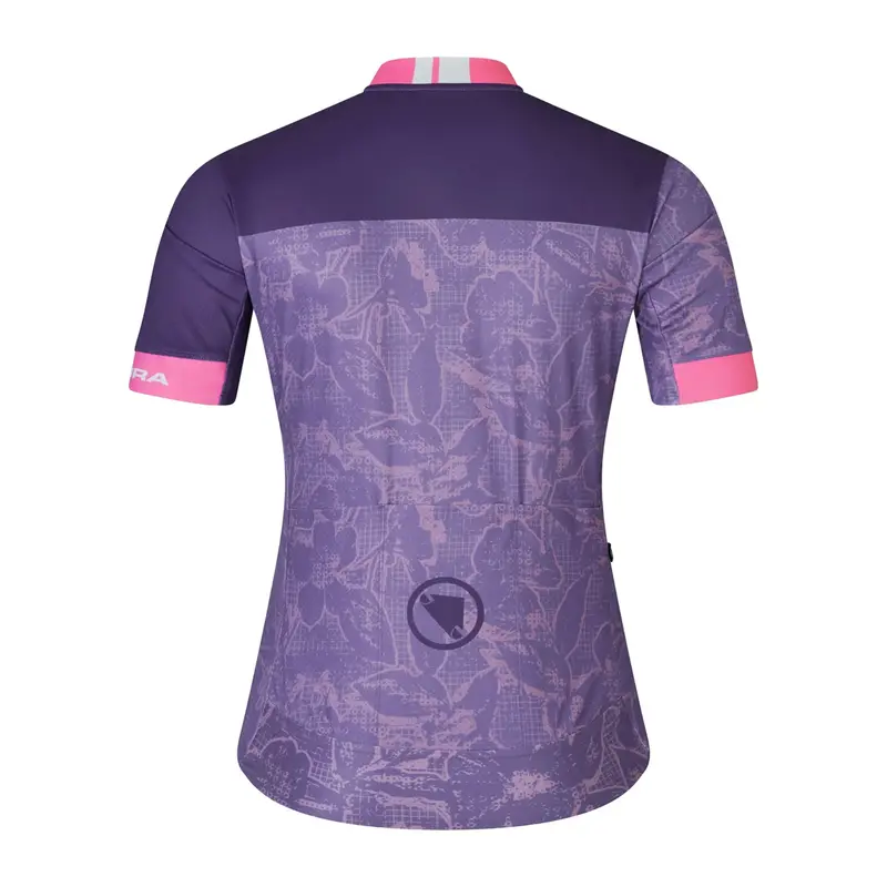 Endura Fs260 Floral Block Short Sleeve Road Jersey - Womens - Bramble 2