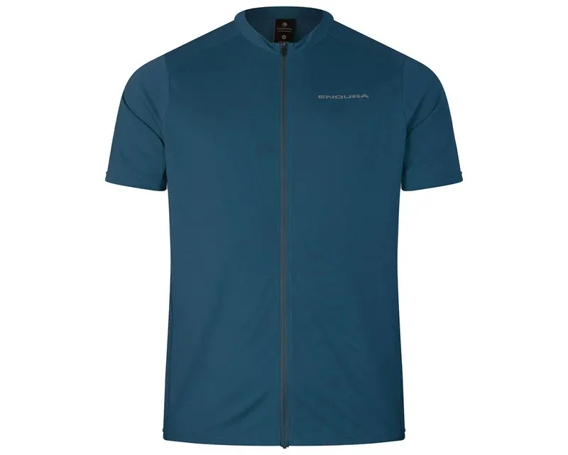 Endura Loop Short Sleeve Zipped Mtb Jersey - Barra Blue 1