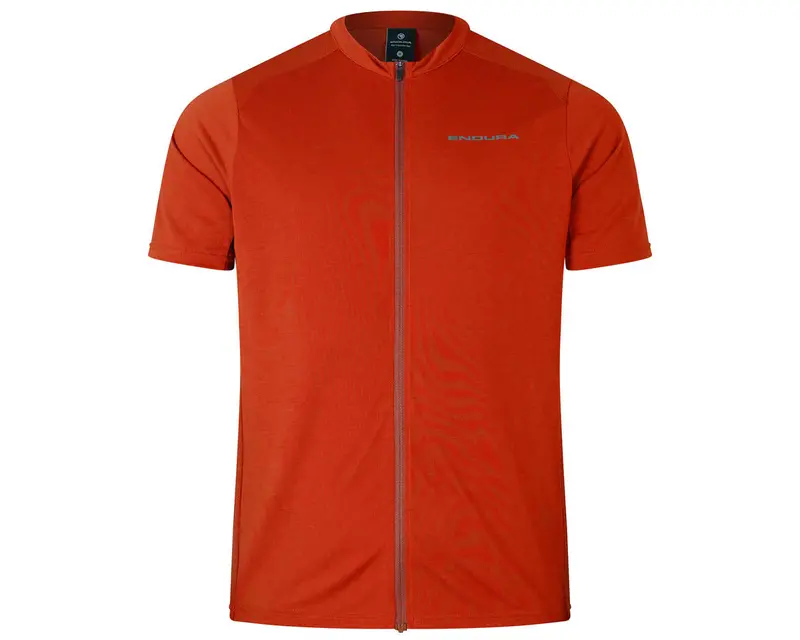 Endura Loop Short Sleeve Zipped Mtb Jersey - Flame Red 1
