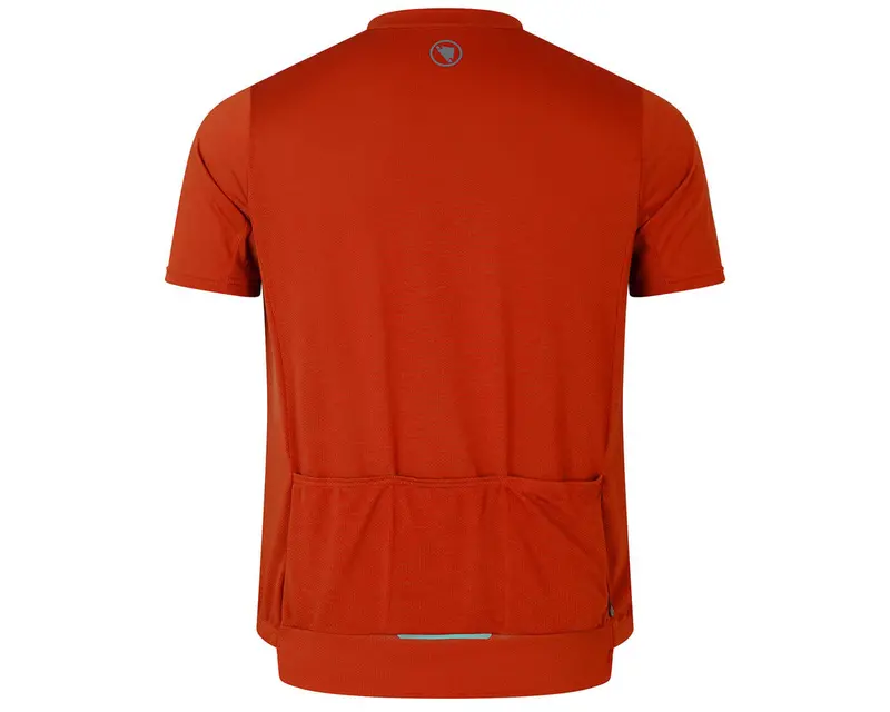 Endura Loop Short Sleeve Zipped Mtb Jersey - Flame Red 2