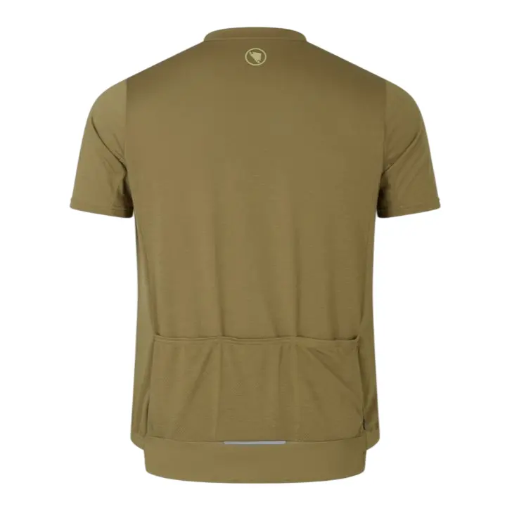 Endura Loop Short Sleeve Zipped Mtb Jersey - Tweed Green 2