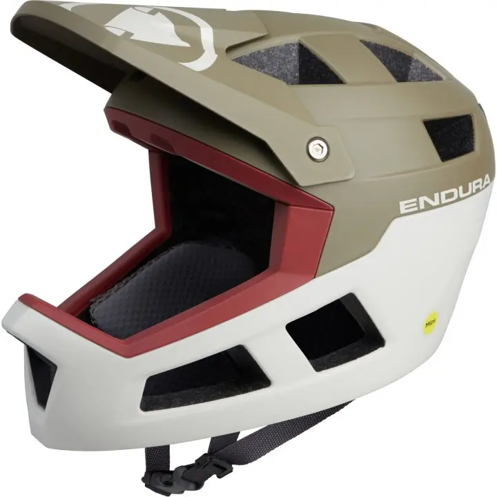 Endura Singletrack Mips Full Face Helmet - Tweed Green 1