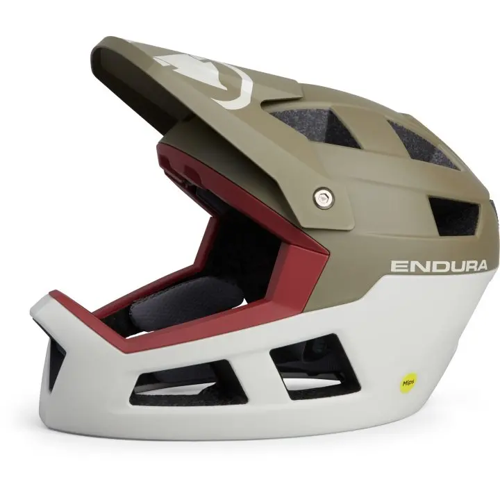 Endura Singletrack Mips Full Face Helmet - Tweed Green 2