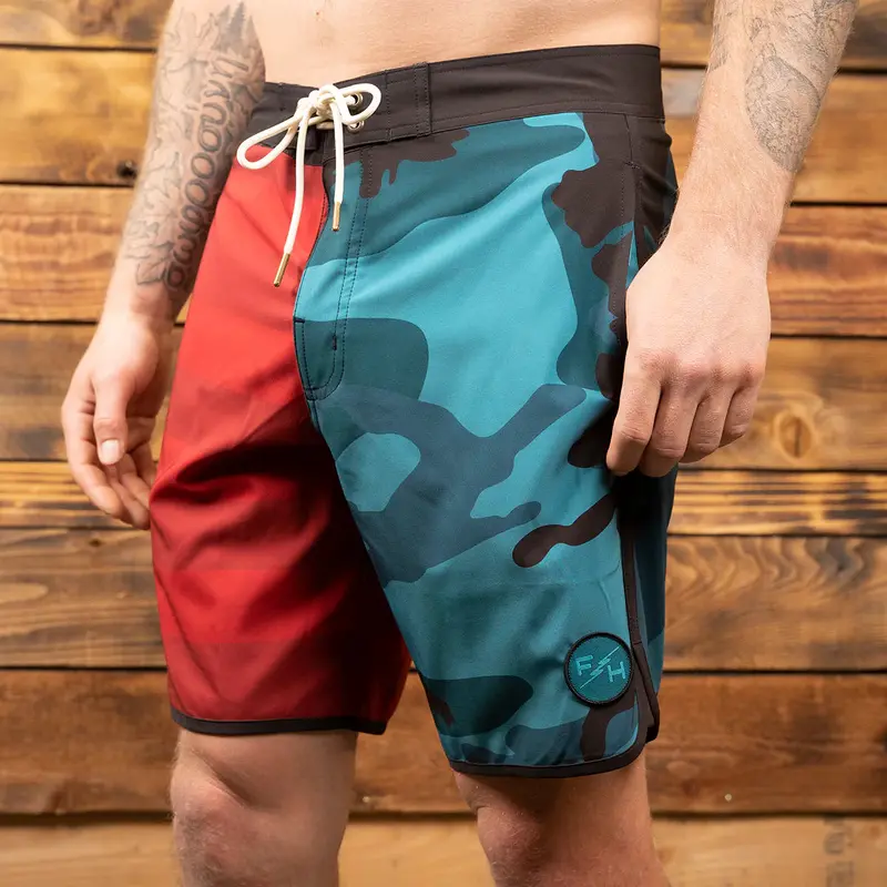 Fasthouse After Hours 18" 3 Pocket Patriot Boardshort - Red-Blue 2