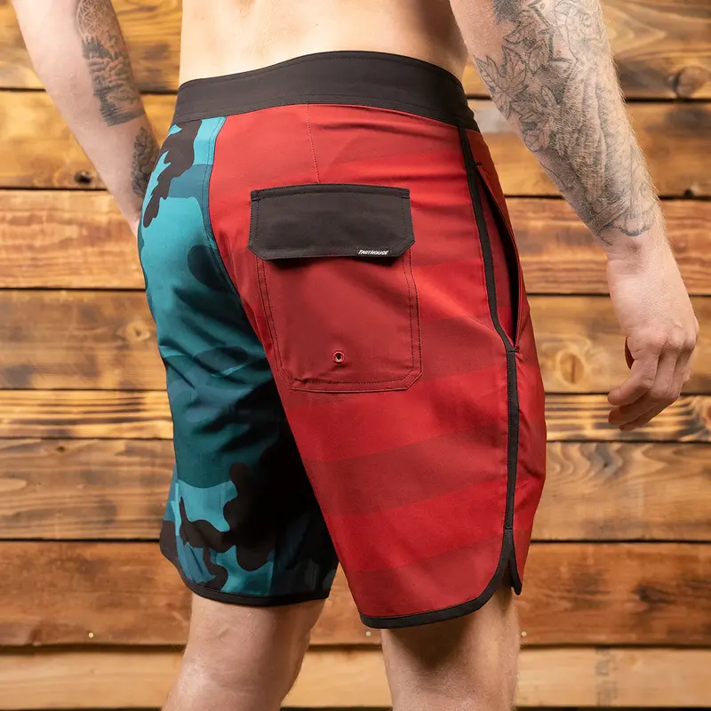 Fasthouse After Hours 18" 3 Pocket Patriot Boardshort - Red-Blue 3