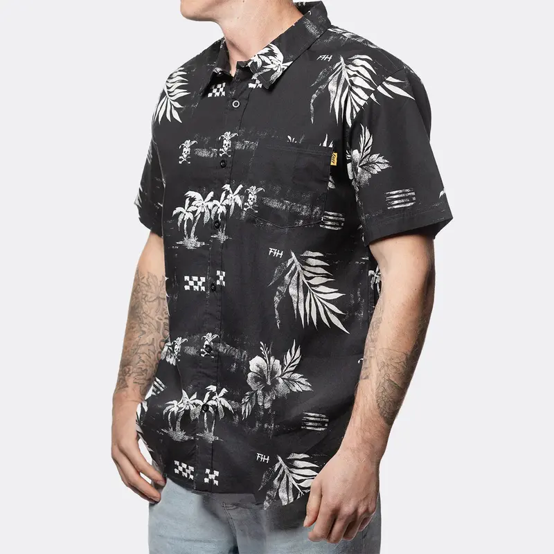 Fasthouse Alani Short Sleeve Button Up Shirt - Black 6