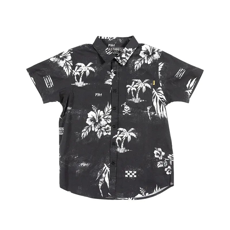 Fasthouse Alani Short Sleeve Button Up Shirt - Youth - Black 1