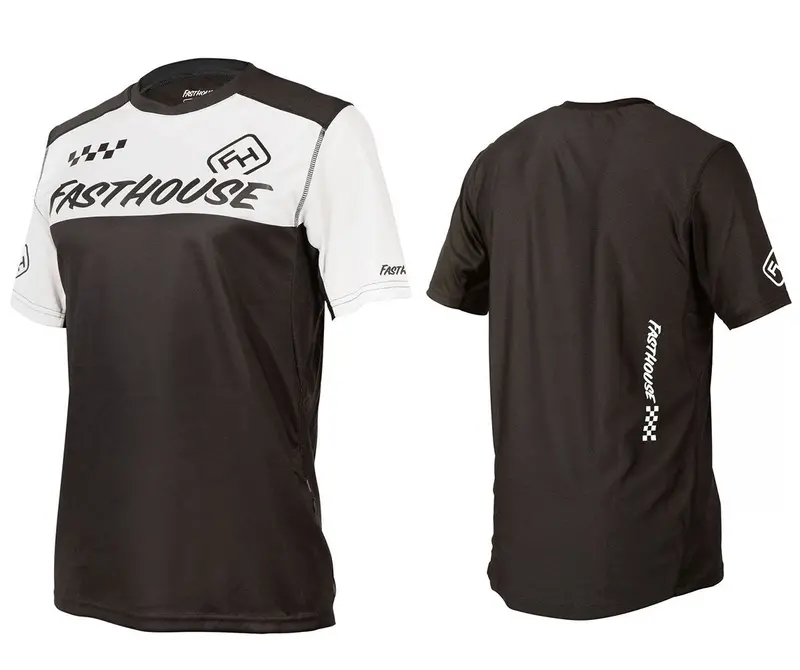 Fasthouse Alloy Block Short Sleeve Mtb Jersey - White-Black 1