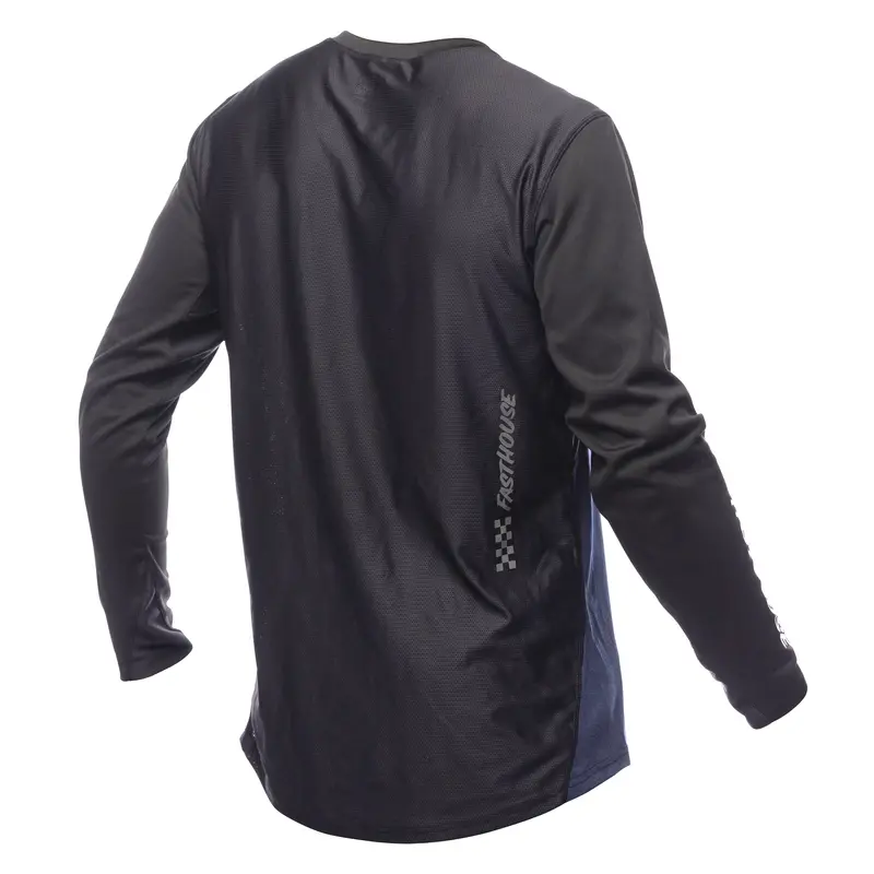 Fasthouse Alloy Mesa Long Sleeve Mtb Jersey - Heather Red-Navy 2