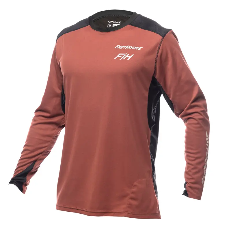 Fasthouse Alloy Rally Long Sleeve Mtb Jersey - Clay-Black 1